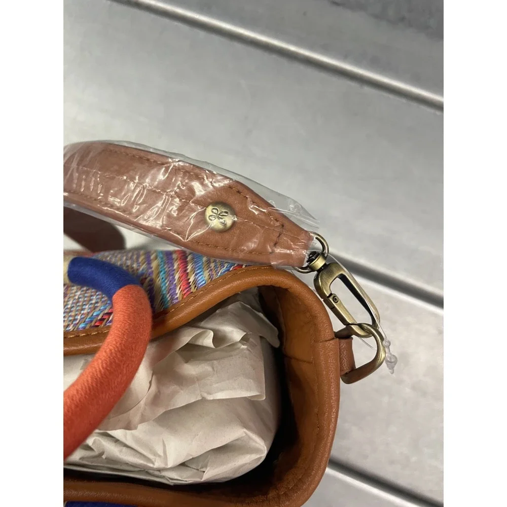 Hobo Luna Small Tote Bag Sunset Raffia‎ Hand Bag Shoulder Leather Trim